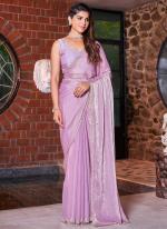 Sattin Silk Pink Wedding Wear Hand Work Saree